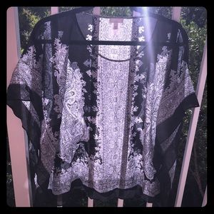 Light black and white top